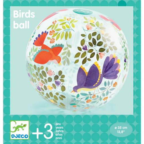 Djeco 0171 Felfújható labda, ∅ 35 cm - Madárkák - Birds ball