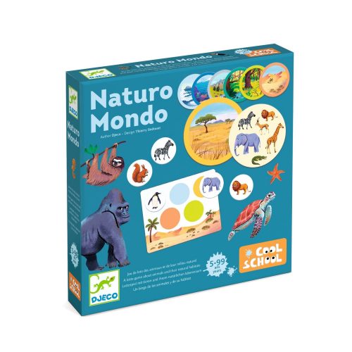 Djeco 0810 Képes lottó - Állatok és élőhelyeik - Naturo Mondo
